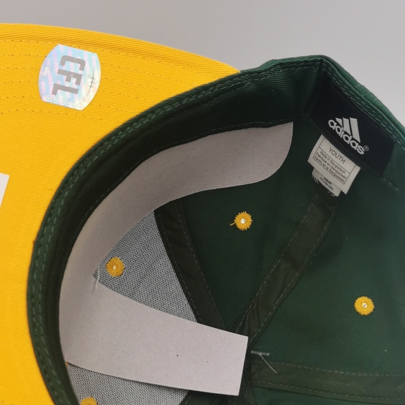 🔥RARE🔥Adidas CFL Edmonton Eskimos Cap adjustable youth - Picture 3 of 4